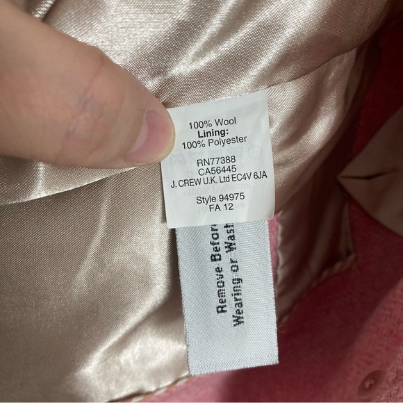 J. Crew Women’s Schoolboy Wool Pink Herringbone Blazer Size 2 With Gold Buttons - Picture 4 of 15